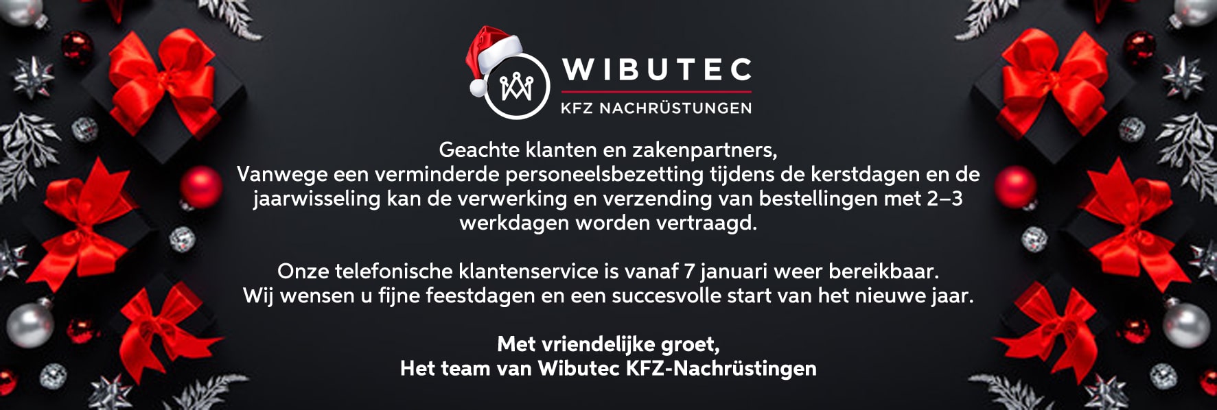 Wibutec Betriebsferien 2025 NL