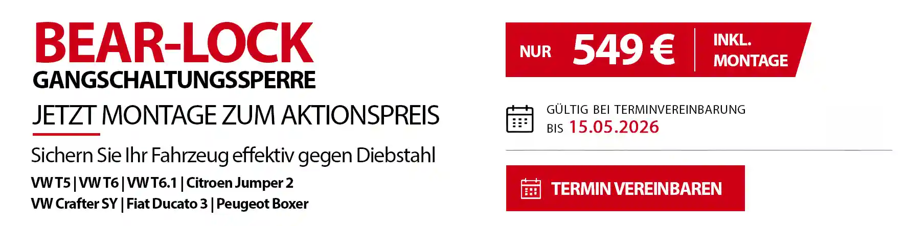 Bear-Lock Gangschaltungssperre nachrüsten – mechanische Diebstahlsicherung für VW, Audi, Skoda und Seat