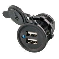 AMPIRE Dual USB Charger 12V/24V > USB, Dual 3.1A with Case