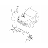 Ombouwset koplampreinigingssysteem (SRA) VW Touareg 7P