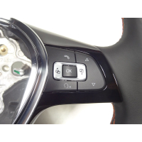 Nachrüstset Leder - Multifunktionslenkrad für VW Amarok 2H Facelift Typ S6 (Komplettset zur Nachrüstung für Fahrzeuge mit Kunststofflenkrad)