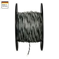 AMPIRE Verdrilltes Kabel GRAU/SCHWARZ 0,5mm², 150m...