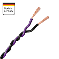 AMPIRE Verdrilltes Kabel VIOLETT/SCHWARZ 0,5mm²,...