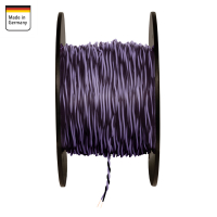 AMPIRE Verdrilltes Kabel VIOLETT/SCHWARZ 0,5mm²,...