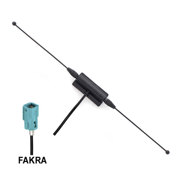 AMPIRE DVB-T/DVB-T2 Aktiv-Antenne mit 20dB Verstärkung, FAKRA-Buchse
