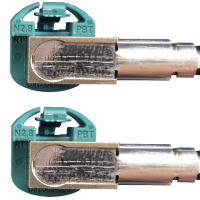 AMPIRE HSD water blue, right-angled socket - right-angled socket, 1.5m