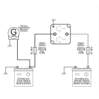 BSR accuscheidingsrelais 12V 140 ampère + 2 ringogen