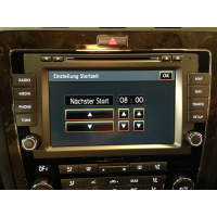 Activering van extra verwarming voor extra verwarming in de VW Phaeton 3D met bediening via RNS 810