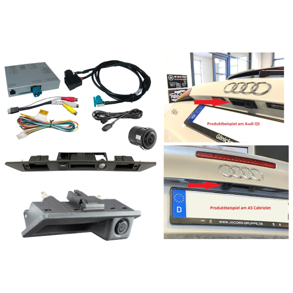 Kit de post-équipement, accessoires, caméra de recul pour Audi A4 8K, A5 8T, Q5 8R avec Radio Concert ou Symphony