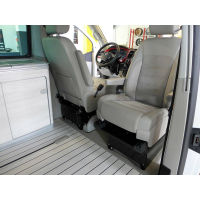 Drehkonsole Fahrerseite inkl Sitzkasten für VW T5 und T6 inkl Handbremsadapter, Höhe 250mm