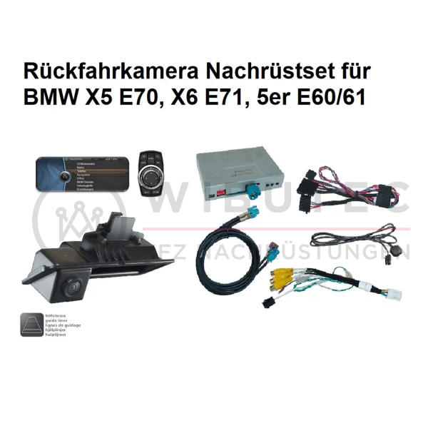Retrofit kit rear view camera for BMW 5 Series E60 and E61