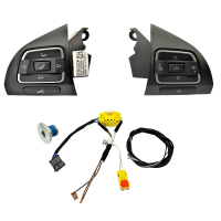 Conversion kit leather steering wheel to multifunction steering wheel for VW T5 Facelift