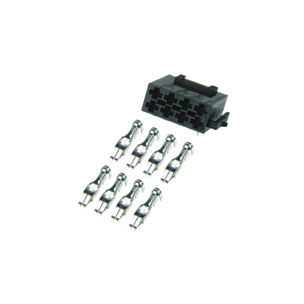 8-pin ISO power socket with individual contacts