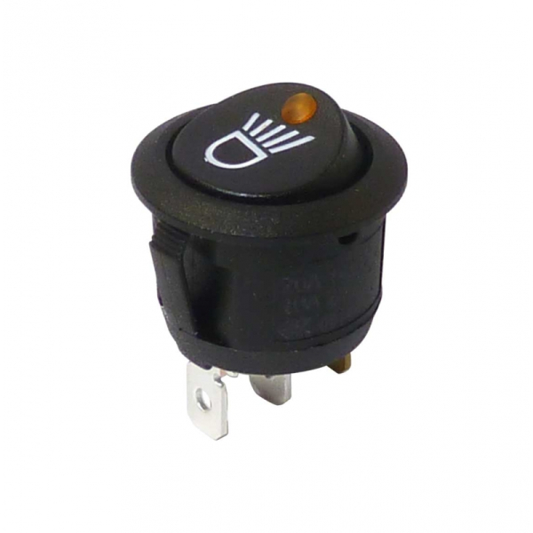 AMPIRE Licht-Schalter, 1xE/A, orange/gelbe LED (12-24 Volt DC)