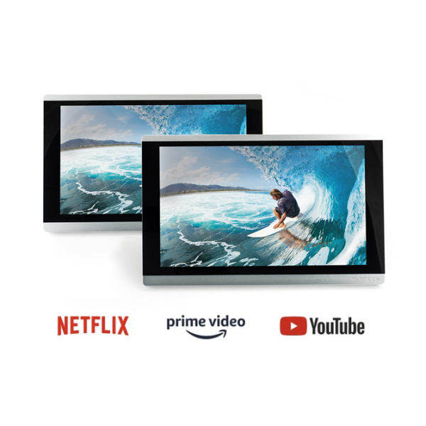 AMPIRE 4K Monitor-Set 22.9cm 9 Zoll mit IR-Sender, Paar