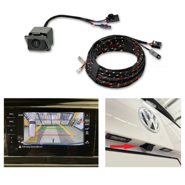 VW T6.1 retrofit kit Original Volkswagen rear view camera rear view retrofit package, HIGH version with dynamic guide lines