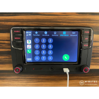 RCD360 Plus autoradio met App-Connect, Car-Play, Mirrorlink, Bluetooth, touchscreen, USB en camera-ingang, geschikt voor diverse VW-modellen