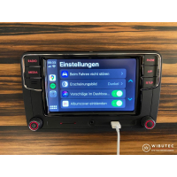 RCD360 Plus autoradio met App-Connect, Car-Play, Mirrorlink, Bluetooth, touchscreen, USB en camera-ingang, geschikt voor diverse VW-modellen