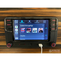 RCD360 Plus car radio with App-Connect, Car-Play, Mirrorlink, Bluetooth, touchscreen, USB and camera input, suitable for various VW models