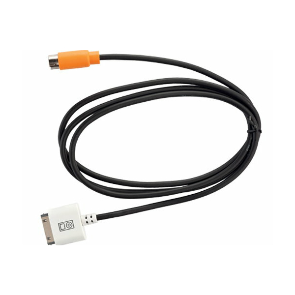 DENSION 9-pin/30-pin iPod connection cable with orange plug