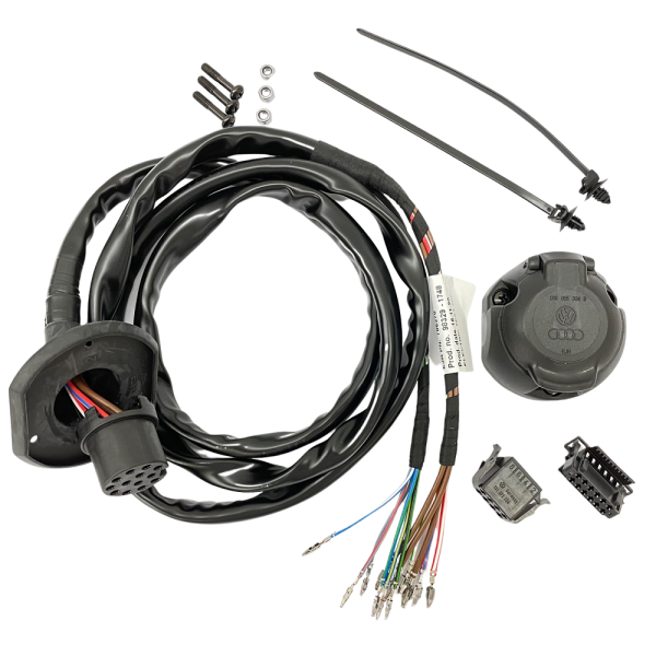 Trailer hitch AHK cable set 13 pin for Volkswagen T6.1 with trailer preparation PR number 1D7