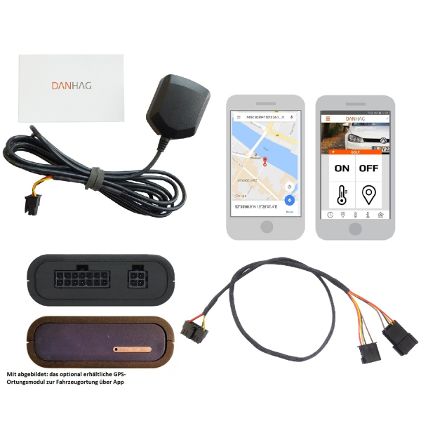 GSM remote control for Mercedes C-Class (W204) with auxiliary heating ex works (Plug & Play extension set)