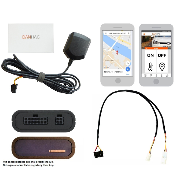 GSM remote control for Mercedes C-Class (W205) with factory-installed auxiliary heating (Plug & Play extension set)
