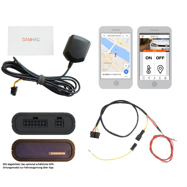 GSM remote control for Mercedes V-Class (W447) with auxiliary heating ex works (Plug & Play extension set)