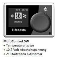 Upgrade kit auxiliary heater for VW T5 with automatic climate control (Climatronic) including app control and GPS module for vehicle tracking + Webasto timer MultiControl Car SW
