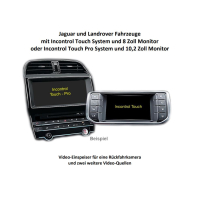Interface voor het aansluiten van een achteruitkijkcamera in de Jaguar F-Pace en F-Type met Incontrol Touch Pro navigatiesysteem en 10,2 inch ultrabrede monitor