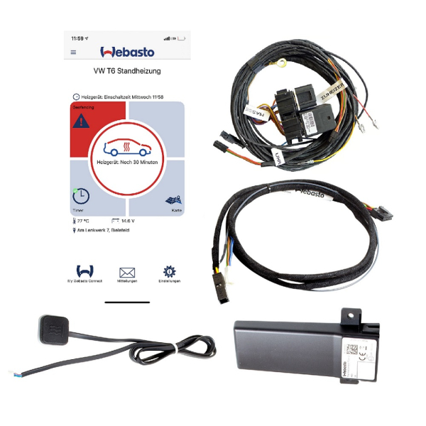 Upgradekit van standkachel naar standkachel voor Seat Alhambra 7N (ook facelift) met Webasto Thermo Connect APP bediening inclusief voertuigtracking