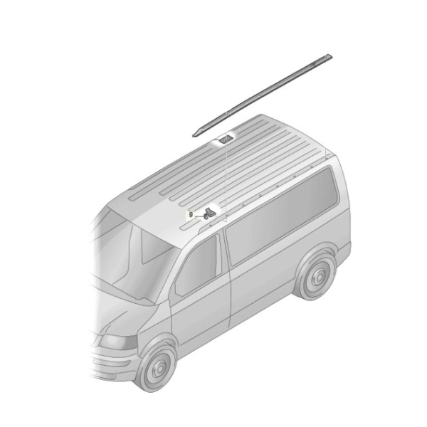 Nachrüstsatz AV-Solarkit zum schrauben auf dem Dach passend für VW T6 von  2015 bis 2020 