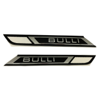 VW T6.1 Transporter Multivan Origineel BULLI embleem voor spatborden zwart chroom, set