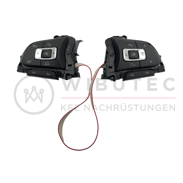 Multifunction buttons 5G0959442J with GRA function for leather steering wheel, to be used for VW Golf 7, Passat 3G, Arteon 3H, Crafter SY