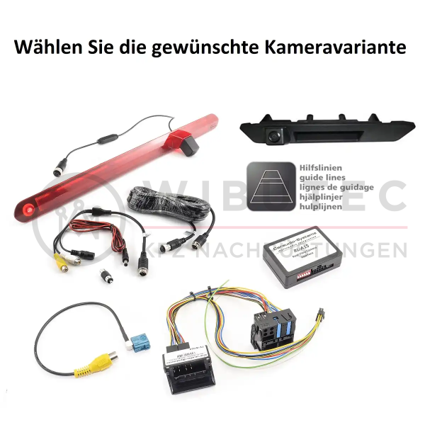Ombouwset voor achteruitrijcamera voor Mercedes Vito type W447 met Audio15 en achterklep