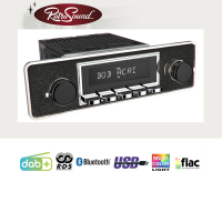 Radio samochodowe RETROSOUND z RDS, USB, Bluetooth A2DP, zestawem głośnomówiącym i kompletem DAB+ „Trim” z akcesoriami