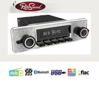RETROSOUND Autoradio mit RDS, USB, Bluetooth A2DP, Freisprecheinrichtung und DAB+  Komplett-Set "Pagode" mit Zubehör