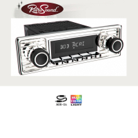 RETROSOUND car radio with AUX input - complete set "Chrome" with accessories
