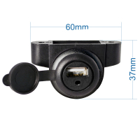 AMPIRE USB 2.0/AUX inbouwbus, 3,5 mm jack, 60 cm