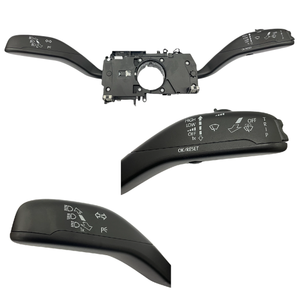 Original Volkswagen steering column switch for VW T6, without GRA, with MFA, for vehicles without rear wiper
