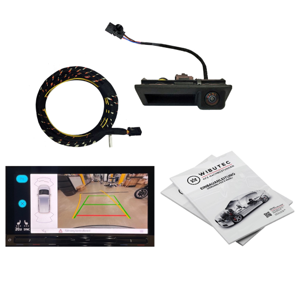 VW ID.4 Rückfahrkamera / Rear View Nachrüstpaket, Variante High mit dynamischen Hilfslinien