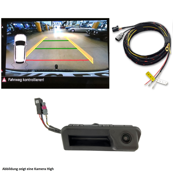 VW Taigo rear view camera Low retrofit package, camera with static guide lines