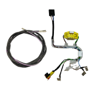 Conversion kit leather steering wheel to multifunction steering wheel for VW T6 including retrofitting of the GRA via the MFL, for vehicles with GRA on the steering column lever, including new steering column switch without GRA and without MFA