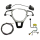 Conversion kit leather steering wheel to multifunction steering wheel for VW T6 including retrofitting of the GRA via the MFL, for vehicles with GRA on the steering column lever, including new steering column switch without GRA and without MFA