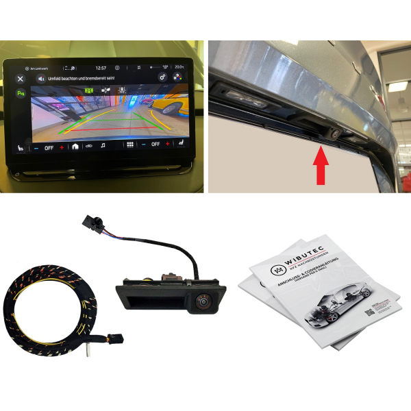 Skoda Enyaq 5A rear view camera / rear view retrofit package, High variant with dynamic guide lines