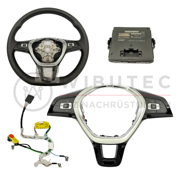 VW Golf 7 retrofit kit leather multifunction steering wheel, suitable for vehicles with plastic and leather steering wheel