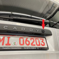 VW Caddy SB rear view camera retrofit package, for vehicles with wing doors