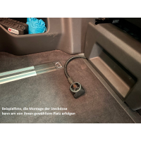 VW T6 retrofit kit DEFA buitenstopcontact voor walstroom inclusief binnenstopcontact en 5 meter MiniPlug buitenkabel Green Link