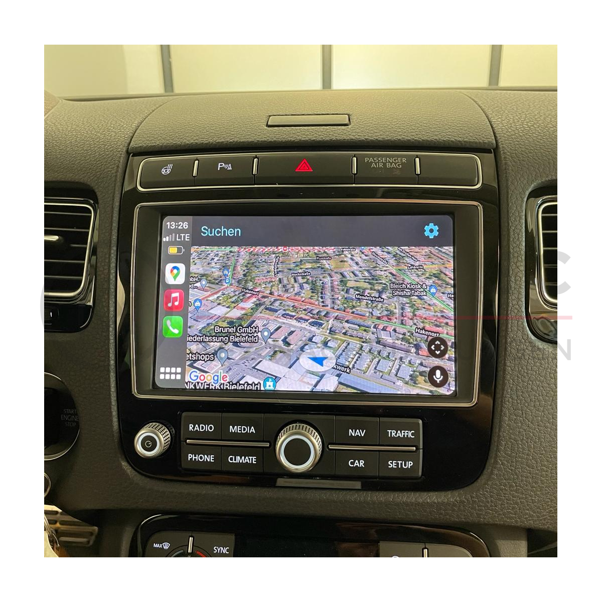 Apple CarPlay® und Android Auto für VW Touareg 7P mit RNS850 Navigation