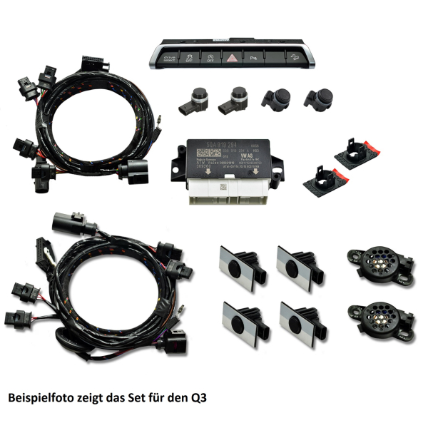 AUDI A3 8V Einparkhilfe vorne und hinten mit optischer Darstellung, Nachrüstpaket